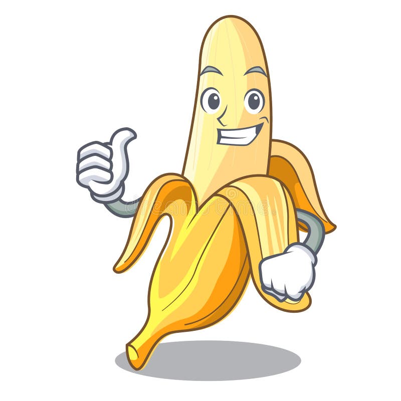 Thumbs Up Character Banana in the Fruit Market Stock Vector ...