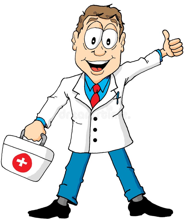 Cartoon doctor thumbs up stock vector. Illustration of face - 28534088