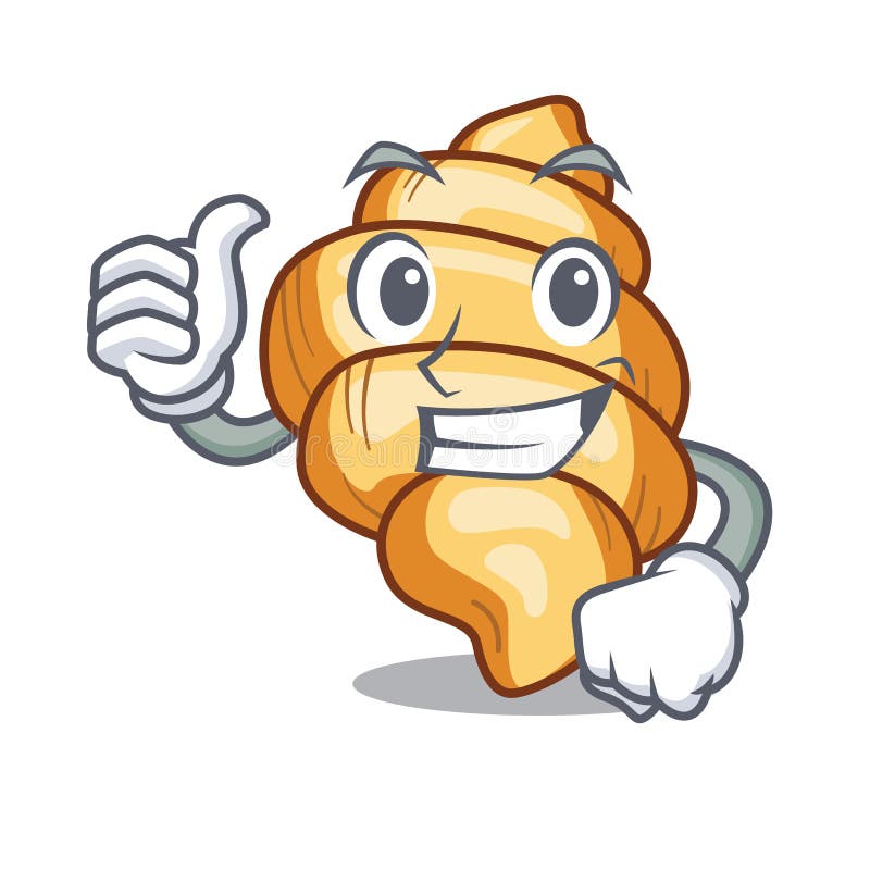 Thumbs Up Gnocchi Pasta Above Wooden Cartoon Table Stock Vector