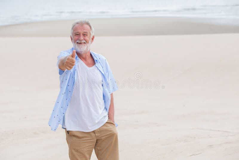 Thumbs up Happy elder, Good retirement single old man