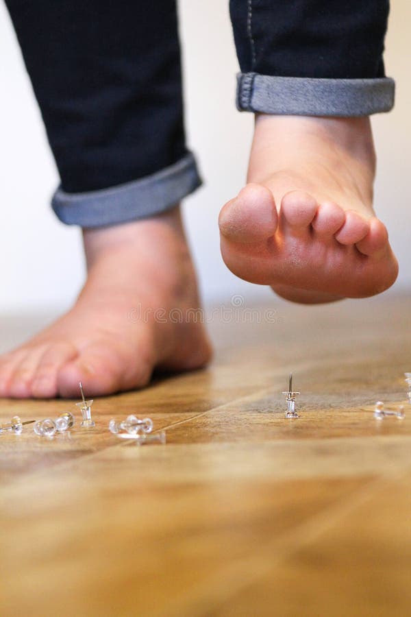 Thumbtack Danger stock image. Image of danger, stepping 79769877
