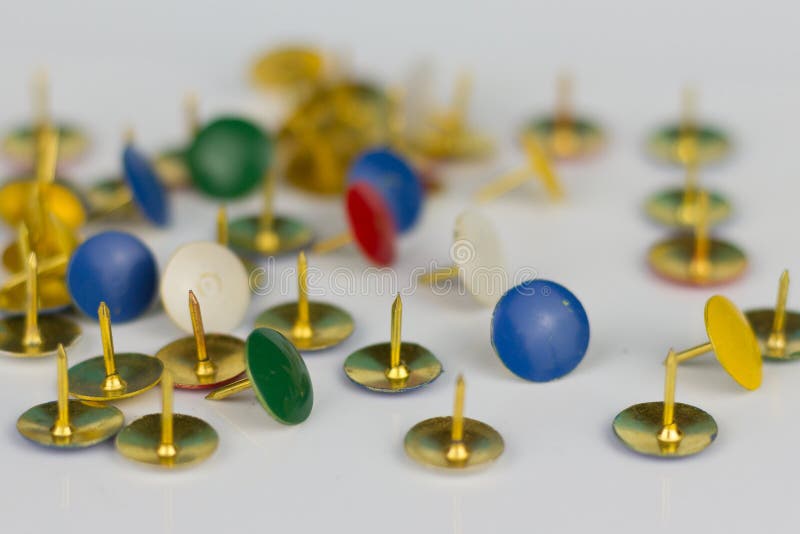 Isolated thumbtacks stock photo. Image of tack, pushpin 6196956