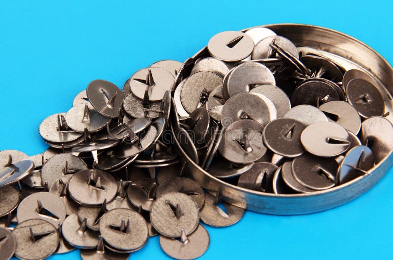 Metal thumbtacks stock image. Image of fasten, objects 16267219
