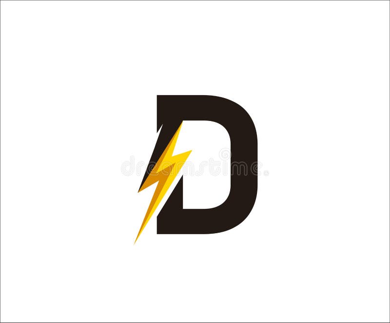 Thunder Bolt E Letter Logo Icon. Stock Illustration - Illustration of ...