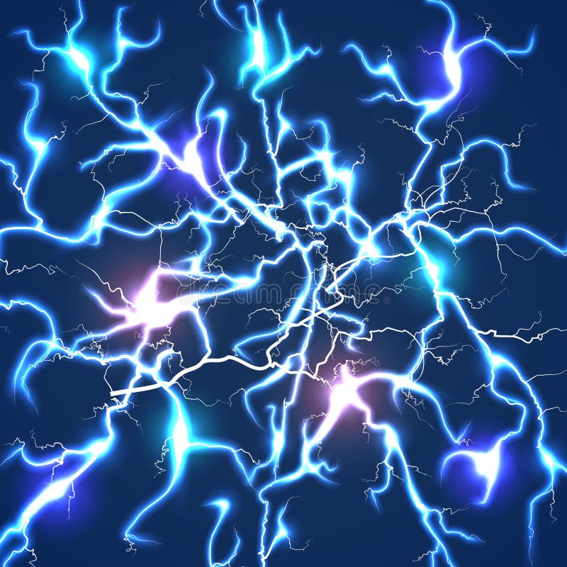 Thunder bolts dark vector background royalty free illustration