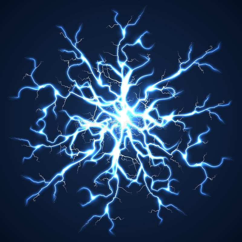 Thunder bolts dark vector background stock illustration