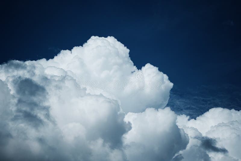 Thunder Clouds in the Dark Blue Sky Stock Photo Image of cumulus