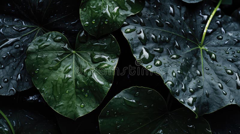 Thunder dark rain vector illustration