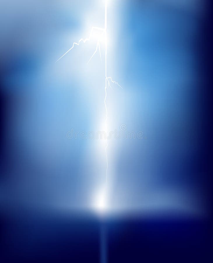 Thunder lighting background on dark vector illustration royalty free illustration