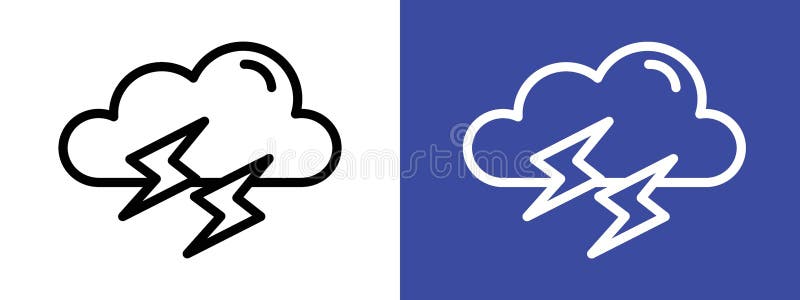 Siglă pictogramă fulger thunder set vectorial stock illustration