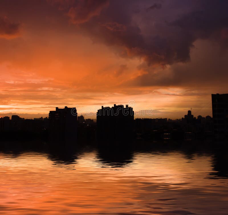Thunder-storm royalty free stock image