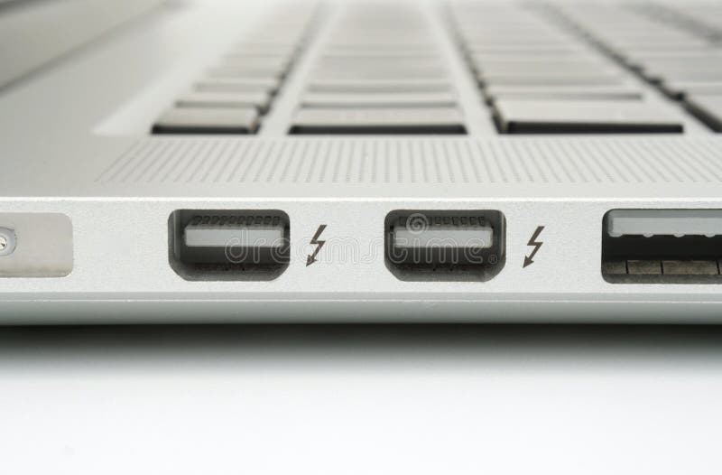 Thunderbolt Data Computer Port Stock Image Image of editorial