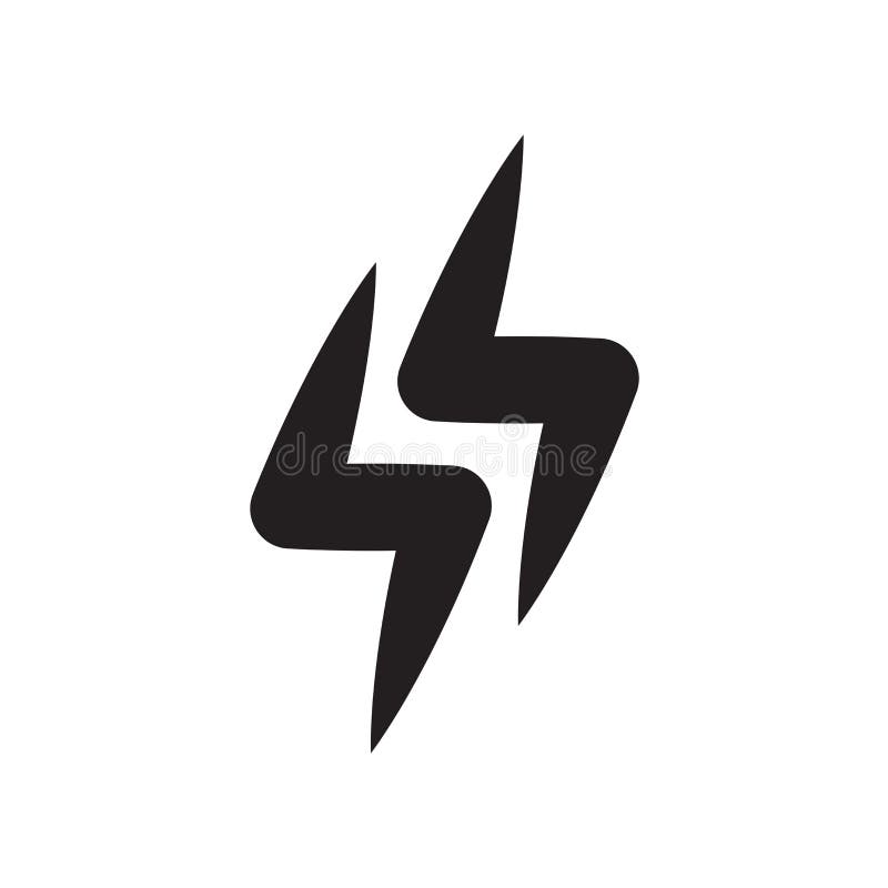 Thunderbolt icon vector sign and symbol isolated on white background, Thunderbolt logo concept royalty free illustration Thunderbolt icon vector sign and symbol isolated on white background, Thunderbolt logo concept royalty free illustration