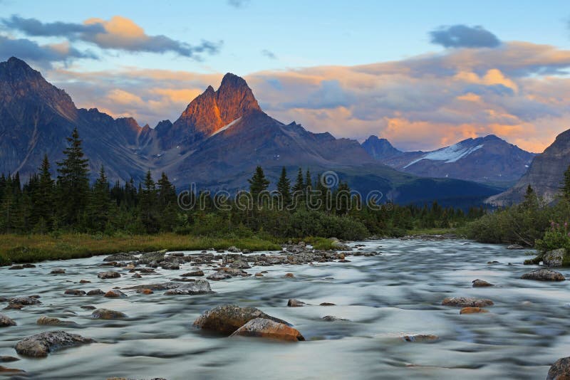 Thunderbolt Peak at Sunset, Jasper National Park