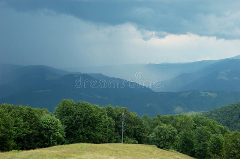 Before Thunderstorm in the Carpathian Mountains