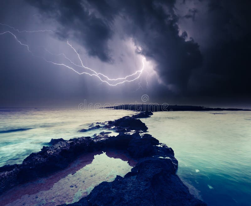 Thunderstorm with lightning stock images Thunderstorm with lightning stock images
