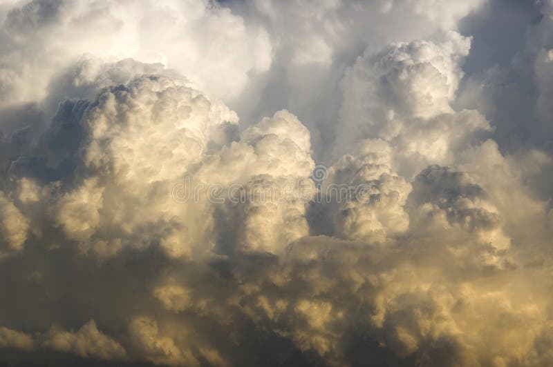 Thunderstorm moving in at sunset