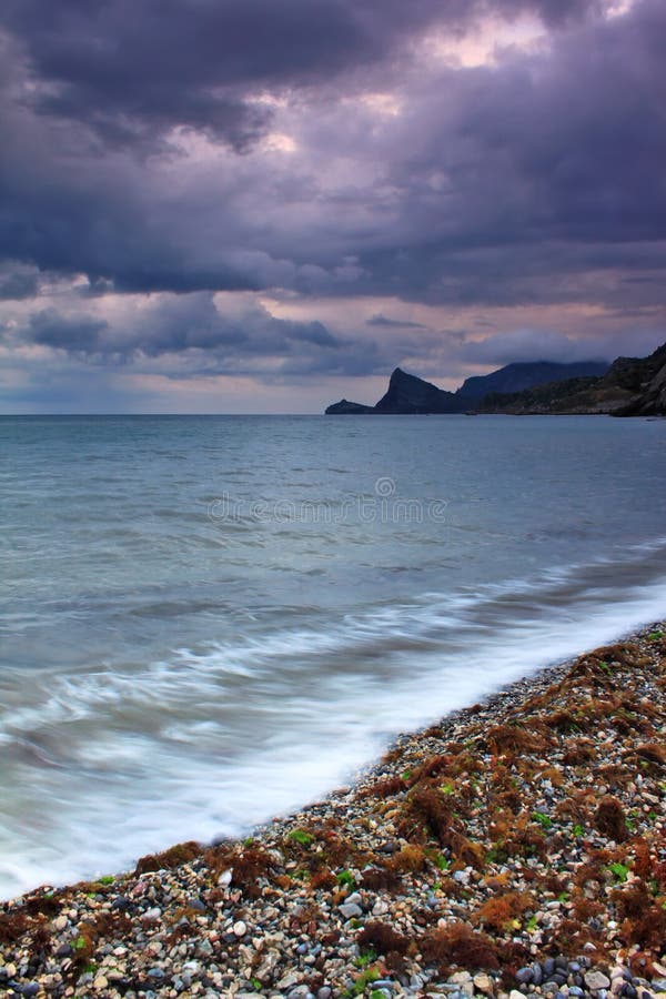 Thunderstorm over the sea