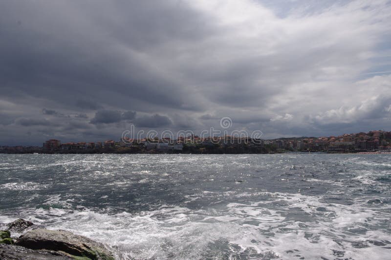 Thunderstorm on the sea royalty free stock image Thunderstorm on the sea royalty free stock image