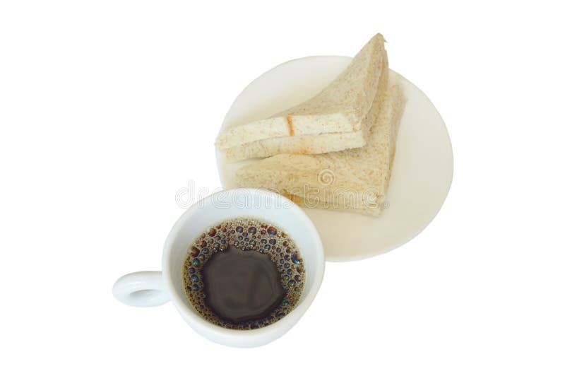 Download Thunfischvollweizensandwich Auf Platte Essen Paare Mit Schwarzer Kaffeetasse Stockbild - Bild von koffein, mahlzeit: 106800441