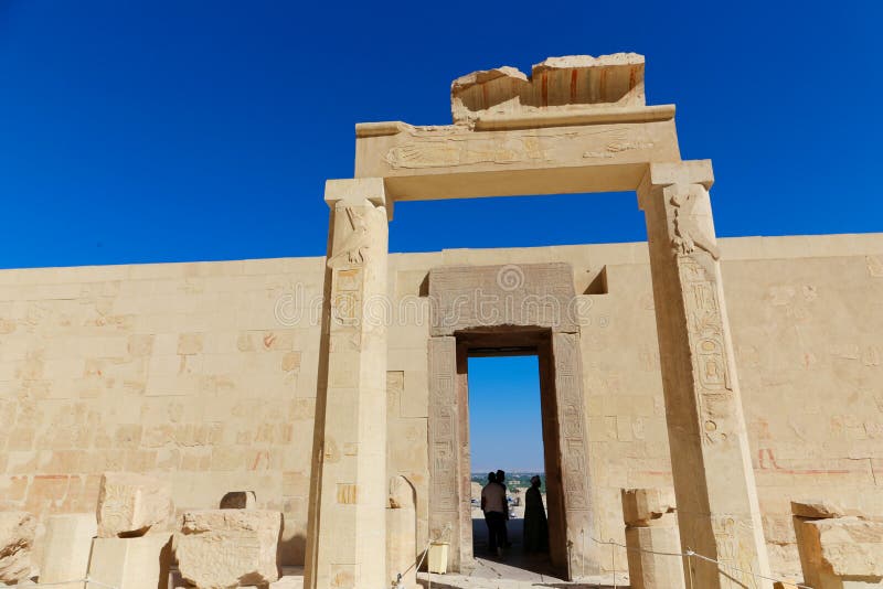 Thutmose au temple de Hatshepsut - Louxor, Egypte photographie stock Thutmose au temple de Hatshepsut - Louxor, Egypte photographie stock