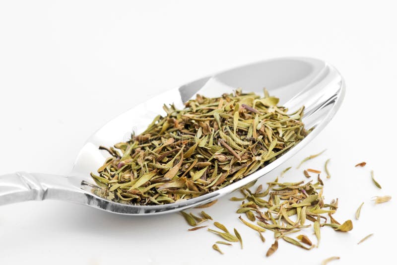 Crushed Dried Thyme Closeup Stock Photo Image of kitchen, seasoning