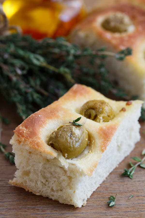 Thyme, Olives and Sea Salt Bread Stock Photo Image of italian, fresh