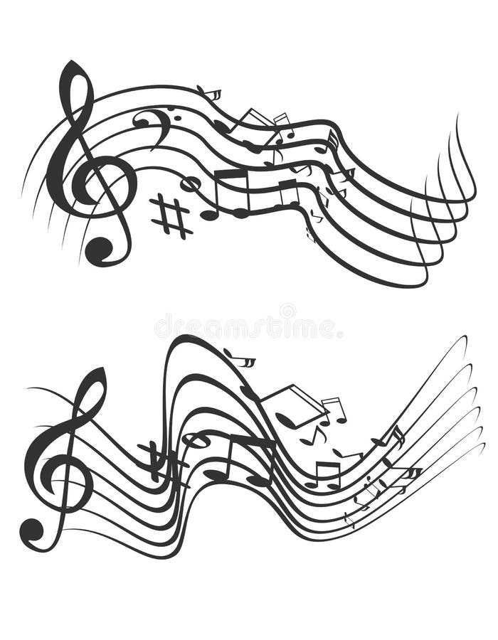 Thème musical illustratif illustration de vecteur