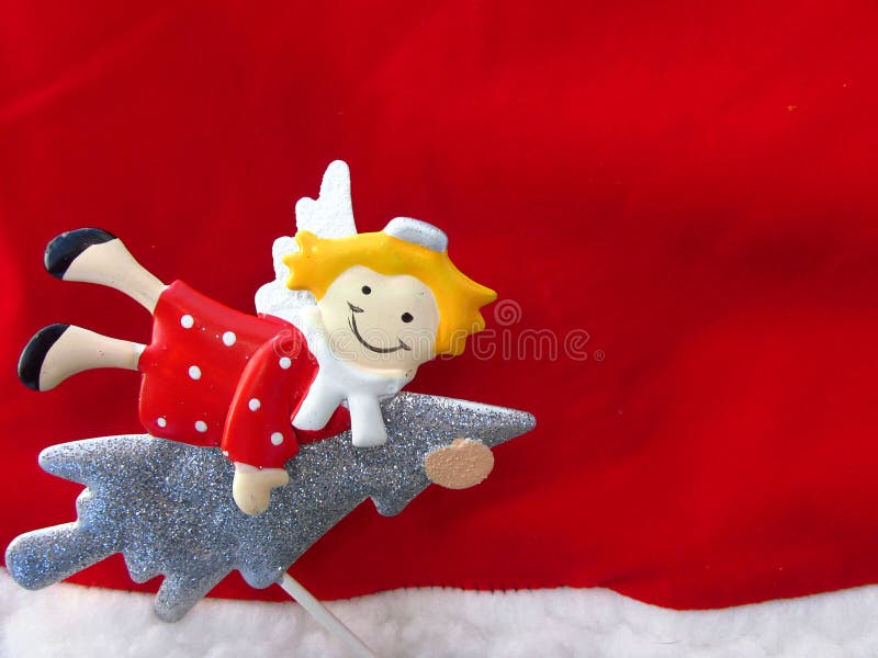 Thème de saison de Noël, avec l'ange Vue supérieure de composition en vacances de Noël Fond de Noël image stock Thème de saison de Noël, avec l'ange Vue supérieure de composition en vacances de Noël Fond de Noël image stock