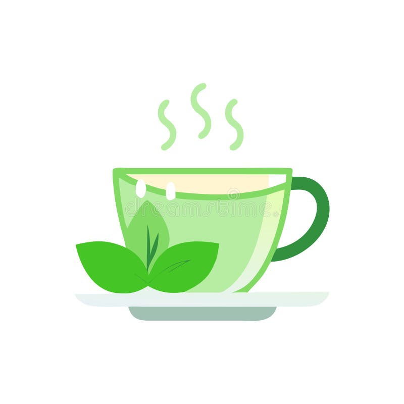 Thé vert rafraîchissant à la menthe pour l'été illustration libre de droits