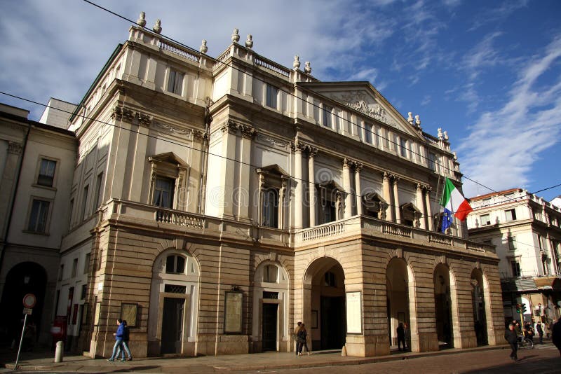 Théatre de l'opéra de La Scala à Milan, Italie photos stock Théatre de l'opéra de La Scala à Milan, Italie photos stock