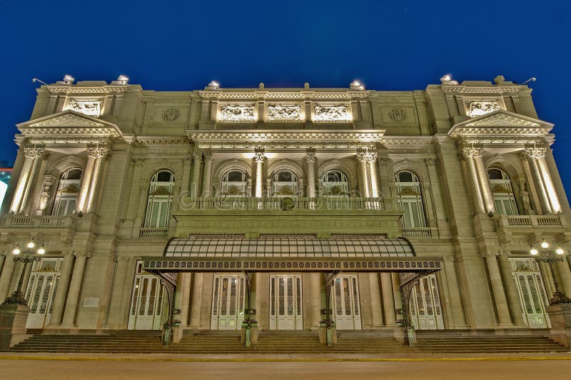 Théâtre de deux points à Buenos Aires, Argentine photos stock Théâtre de deux points à Buenos Aires, Argentine photos stock