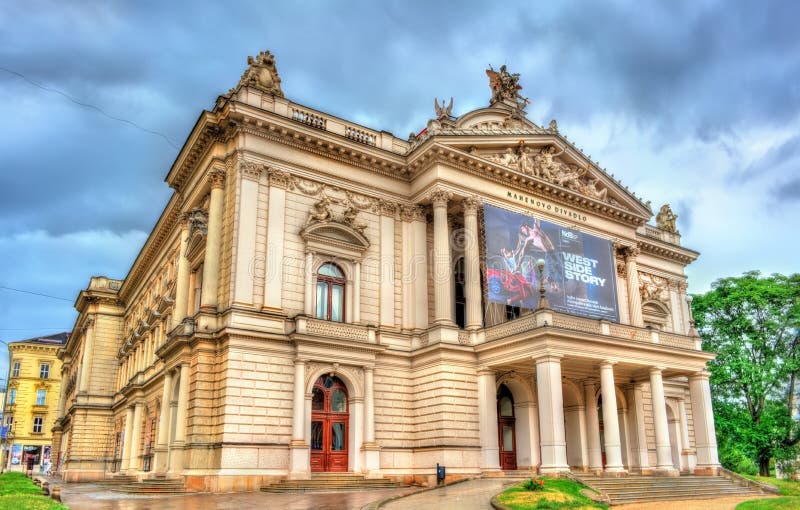 Théâtre de Mahen à Brno, République Tchèque images stock Théâtre de Mahen à Brno, République Tchèque images stock