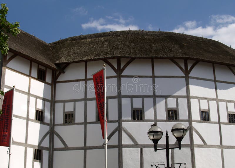 Reconstruction of the Shakespeare globe Theatre in London. Reconstruction of the Shakespeare globe Theatre in London