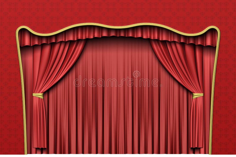 théâtre rouge d'étape d'exposition de présentation de rideau en concept illustration stock théâtre rouge d'étape d'exposition de présentation de rideau en concept illustration stock