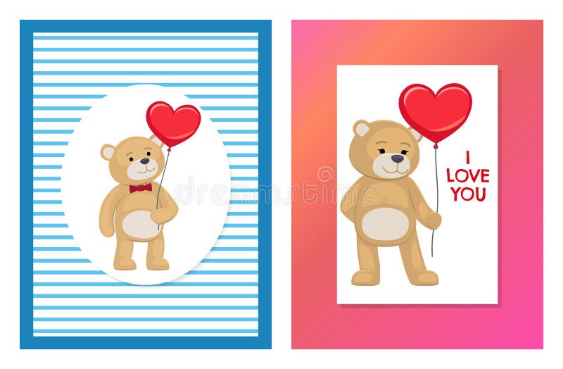 Ti amo e me Teddy Bears Vector royalty illustrazione gratis Ti amo e me Teddy Bears Vector royalty illustrazione gratis