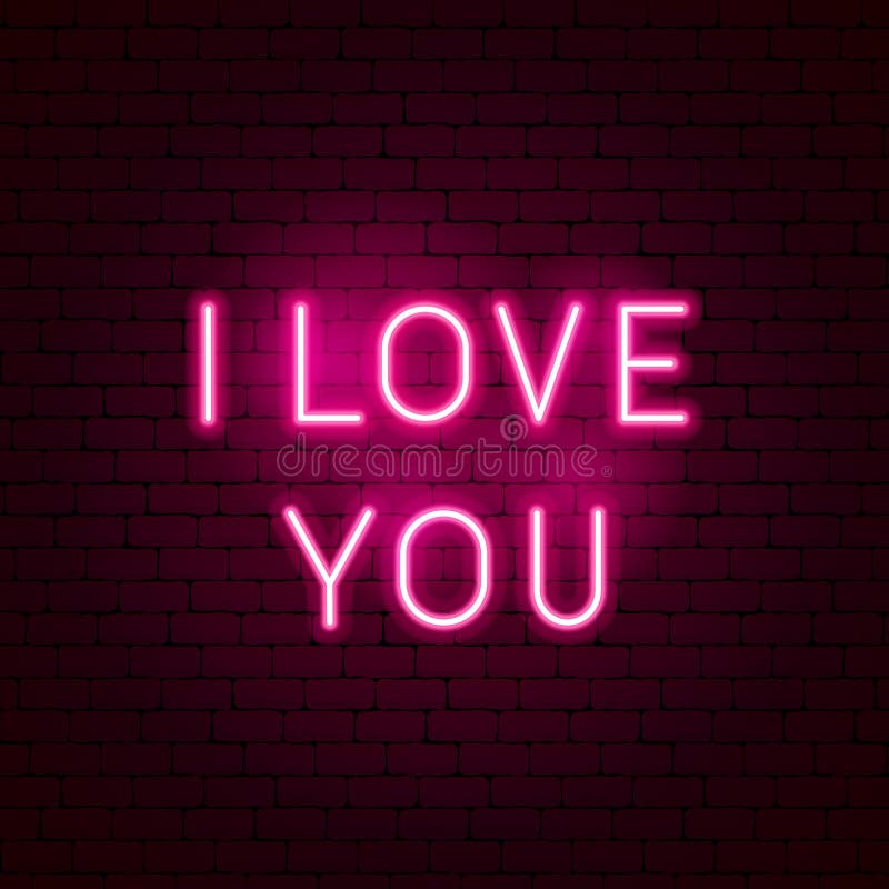 Ti amo insegna al neon illustrazione di stock Ti amo insegna al neon illustrazione di stock