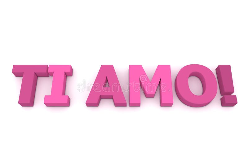 Ti Amo in Pink/Purple stock illustration.