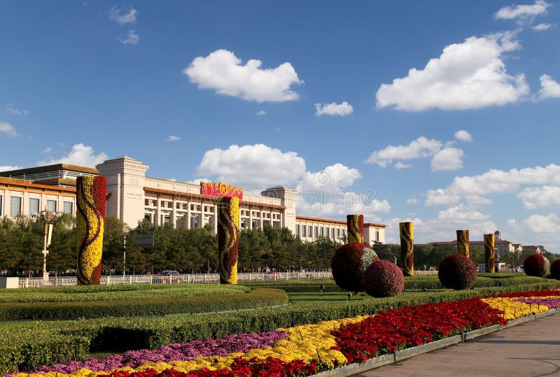 Tiananmen Square -- is a large city square in the center of Beijing, China