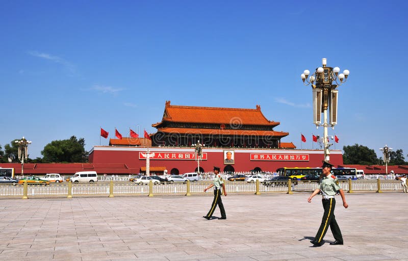 Tiananmen square and soldier