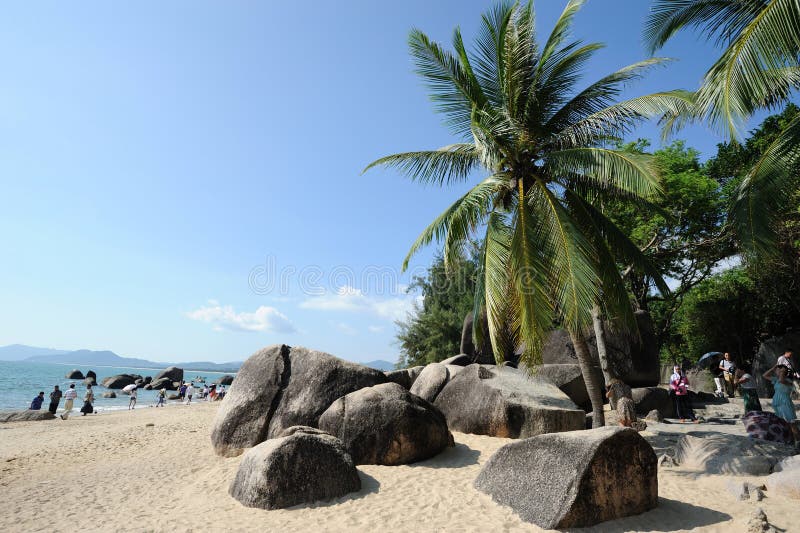 Tianya Haijiao in Sanya stock photography