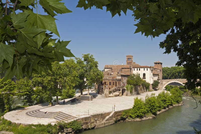 Tiber Island royalty free stock photos
