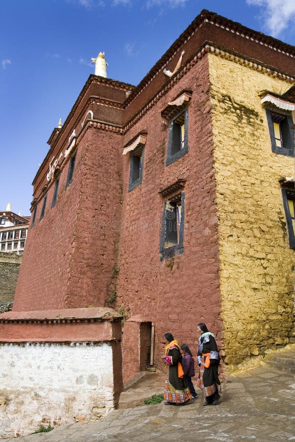 Tibet - Ganden Buddhist Monastery stock photography
