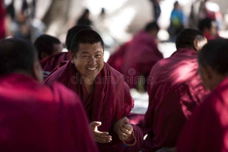 Tibet monks, Lhasa royalty free stock photography Tibet monks, Lhasa royalty free stock photography