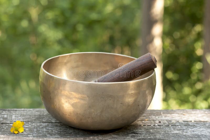 Tibetan bowl stock image. Image of asia, ethereal, metal - 57465267