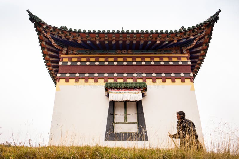 Tibetan Buddhist monastery in China royalty free stock photos