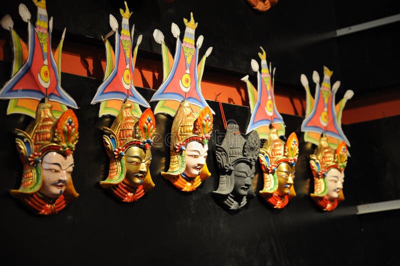 Tibetan medical muddy masks stock image