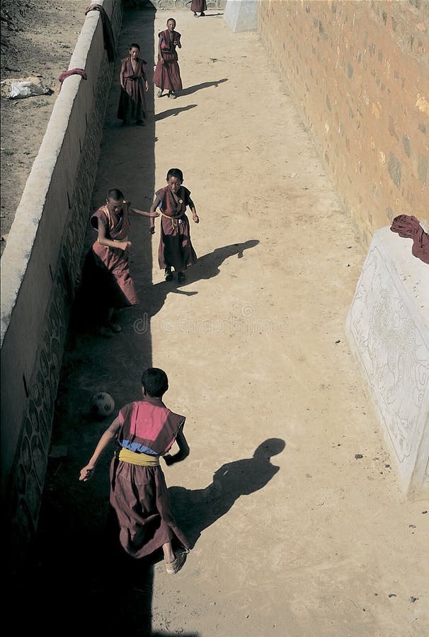 Tibetan monks royalty free stock photos