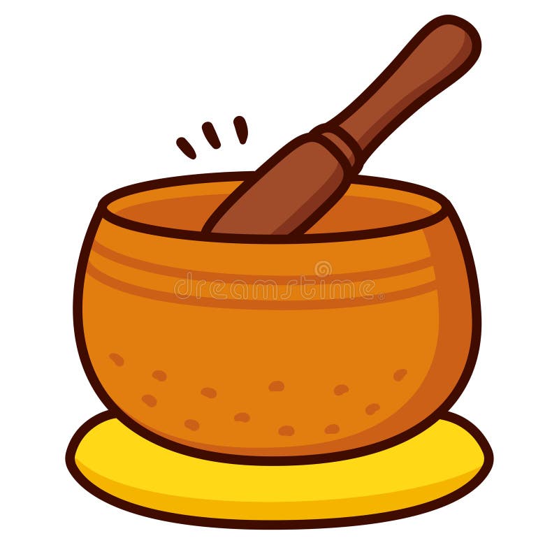 Tibetan Singing Bowl Cartoon Icon Stock Vector Illustration of metal Tibetan Singing Bowl Cartoon Icon Stock Vector Illustration of metal