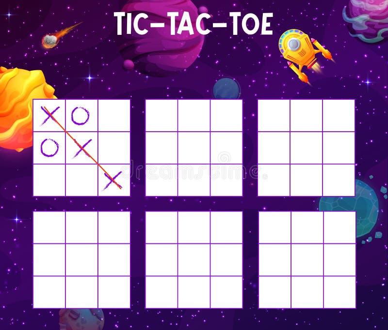 Tic tac toe game screen Royalty Free Vector Image